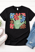 T-Shirt ASL “Love” – Floral / Chandail LSQ/ASL Unisexe – Alexia Rose Boutique